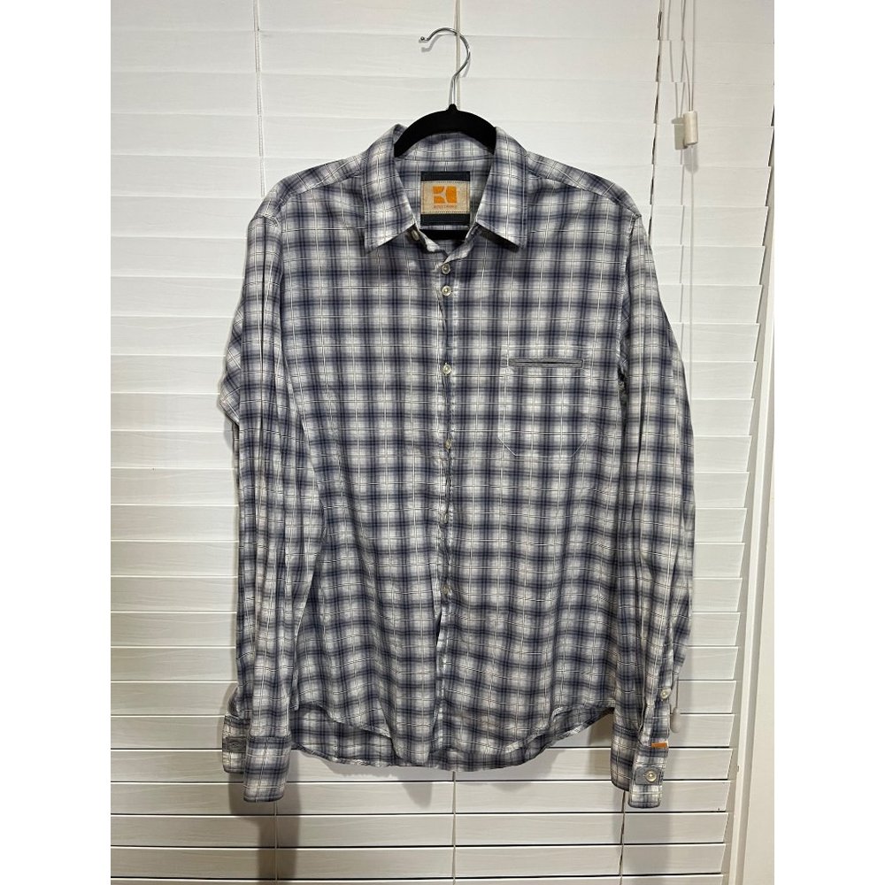 Hugo Boss‎ Orange Long Sleeve Button Up Shirt - Size L
